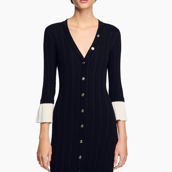 Nara Two-Tone Knit Midi Dress - Picture 2 of 6